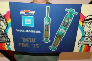 Vintage c.  1970 Chevrolet GM Shock Absorbers Car Dealership Gas Oil 24 