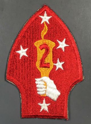 Wwii Us Marine Corps 2nd Division Patch Cut Edges No Glow