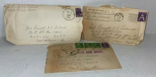 Ww2 Wwii Correspondence Love Letters Between Wife & Soldier Husband,  Air Mail - B4b