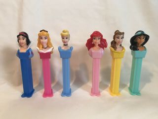 Pez Disney Princess Snow White Aurora Cinderella Ariel Belle Jasmine Dispensers