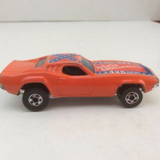 Hot Wheels orange Dixie Challenger 426 Hemi Dodge blackwall wheels 3