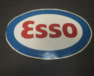 Nos Vintage 1950 - 60 Esso Garage Display Sign Decal Sticker 12 " ×8 3/4 " Acme 163