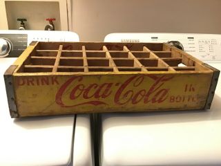 Vintage Coca - Cola 24 Bottle Wooden Case Crate From Chattanooga