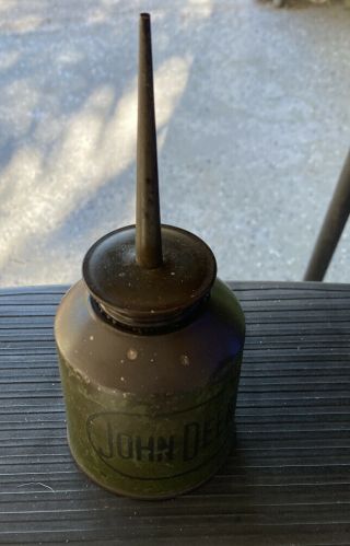 Vintage John Deere Oil Can,  Green With Logo