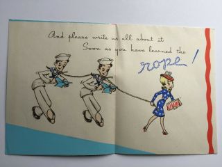 Vintage 1940s Wwii Era Greeting Card For Someone That Just Joined The Navy