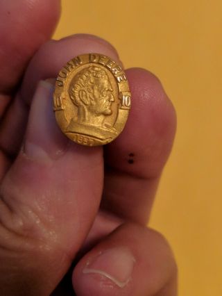 John Deere 10 Year Service Pin 10k Gold