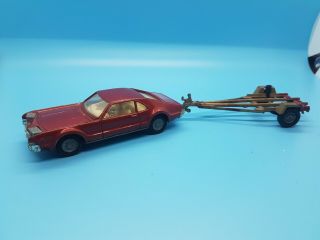 Corgi Toys Red Oldsmobile Toronado,  276,  With Trailer