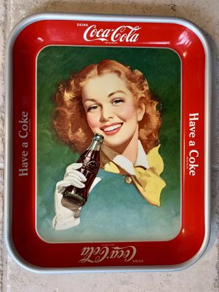 Vintage 1950 Coca Cola " Have A Coke " Serving Tray.  Near