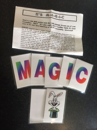 (y) Rare Vintage Closeup Card Magic Trick Its M - A - G - I - C
