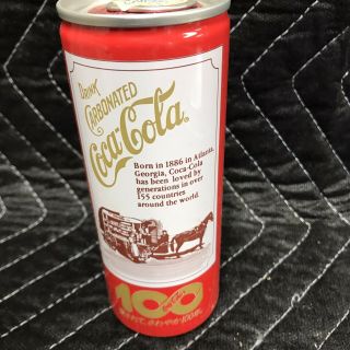 Full Coca Cola Coke Can Japan 250ml 100 Year Anniversary Drink Carbinated
