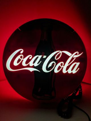 1995 Coca - Cola Disc Telephone Light Up Neon Coke Vintage Phone - - Nostalgic