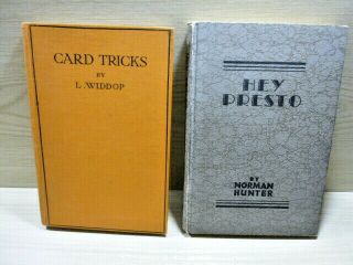 2 Rare Magic Books - Hey Presto By Norman Hunter,  Card Tricks By L Widdop