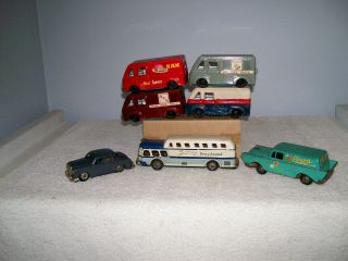 Tin Cars With Friction Motors (7 Total)