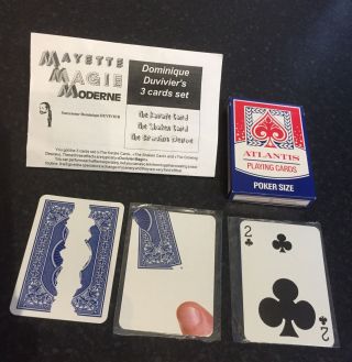 Closeup Card Magic Trick Set Karate/shaken/growing Card By Dominique Duvivier