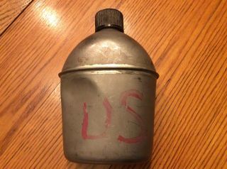 Ww2 Wwii U.  S.  G.  P.  & Co.  1944 Canteen Authentic With Dents No Cover