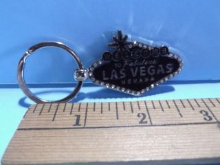 Old & Unique Collectible Key Chain 2 " In Metal Welcome To Fabulous Las Vegas