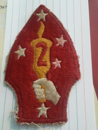 Wwii Us Marine Corps 2nd Division Patch