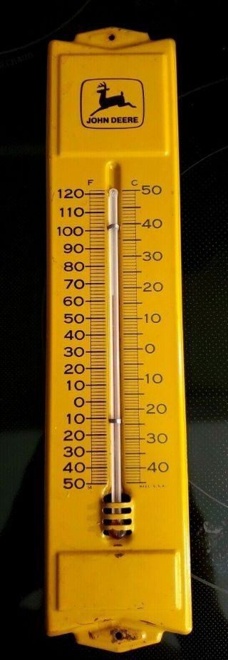 Vintage John Deere Advertising Thermometer 1950 