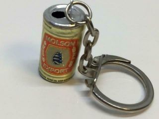 Vintage Promo Keyring Molson Export Ale Keychain Mini Beer Can Ancien Porte - Clés