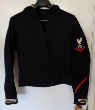 Vintage Ww2 Era Us Navy Wool Dress Blues Cracker Jack 13 Button Jumper And Pants