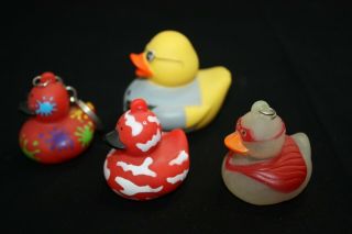 Rubber Duck Duckies Keychains American Heart Association AHA 3 Plus 1 Teacher 2