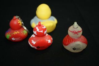 Rubber Duck Duckies Keychains American Heart Association AHA 3 Plus 1 Teacher 3