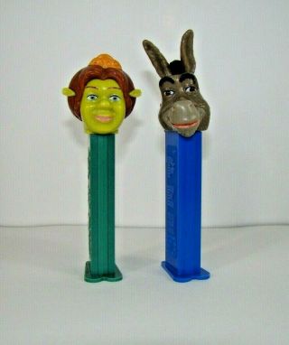 Pez Shrek Characters Donkey And Princess Fiona Both Retired