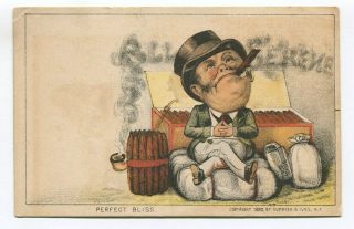 C&i 1880 Perfect Bliss Currier Ives Trade Card Cigar Tobacco - All Serene