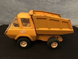 Vintage Tonka Yellow Dump Truck.  Construction Equipment Toy.  Small Desk Size