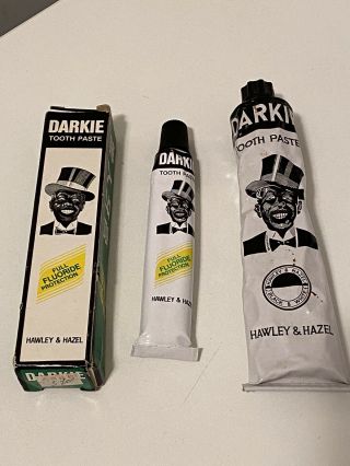 Vintage Darkie Tooth Paste Tube Box Hawley & Hazel Co Black Americana