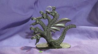 Spoontiques Pewter 5 Headed Dragon Holding Crystal Ball
