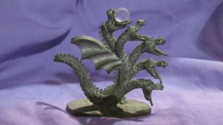 Spoontiques Pewter 5 Headed Dragon Holding Crystal Ball 2