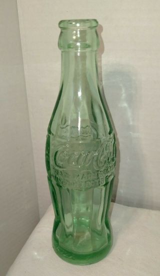1923 Green Glass Hobbleskirt Coca Cola Bottle - Root 32 - Salt Lake City Utah
