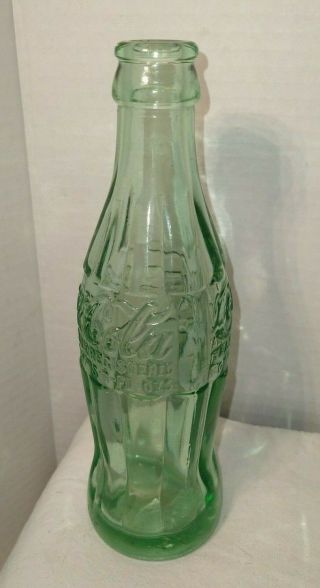 1923 Green Glass Hobbleskirt Coca Cola Bottle - Root 32 - Salt Lake City Utah 2