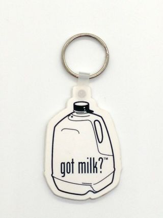 Vintage " Got Milk " Dairy Farmers Cows Keyring Keychain