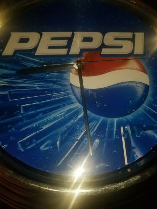 Vintage Pepsi Round Wall Clock 18 " Quartz / Battery,  Pepsi