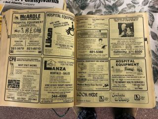 Vintage Pittsburgh Yellow Pages 1985 And 1990.  Great History Document 3