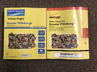 Vintage Pittsburgh Yellow Pages 1999 And 2000 Great History Document