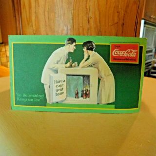 ANTIQUE 1927 COCA COLA CARDBOARD LITHOGRAPH ADVERTISING INK BLOTTER SIGN 2