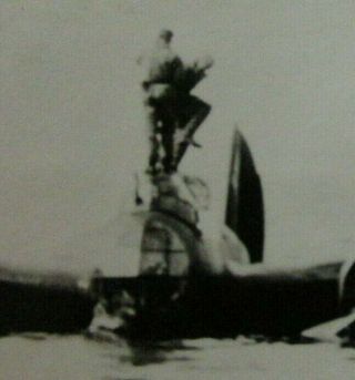 WWII German Photo Combat Soldiers water crashed landing JU88 2