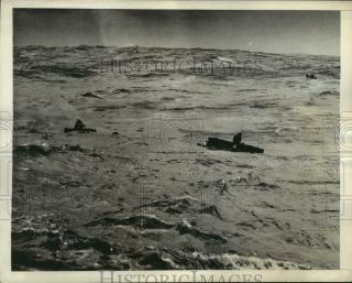 1943 Press Photo Survivors Of A Torpedoed British Ship Float In Life Rafts
