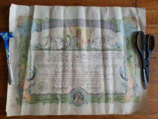 Uss Canberra Wwii 1944 Imperium Neptuni Regis Certificate Mermaid Navy Ww2 Era