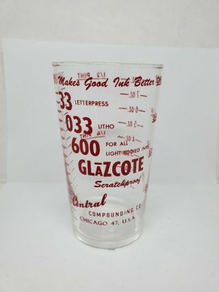 Vintage Advertising Measuring Glass - Central Compounding Co.  (1300)