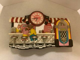 Coca Cola Clock - 1992 - Ice Cream Soda Fountain - Shop Clock