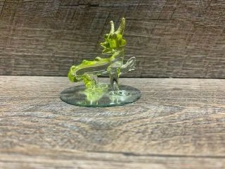 Glass Dragon Figurine Green And Yellow