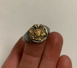 Wwi U.  S.  Army Trench Art Ring,  Size 8