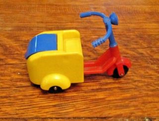 Vintage Ideal Toys Hard Plastic 3 Wheel Scooter With Trunk