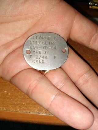 Vintage US oval Military Dog Tag for a George D.  Coughlin. 3