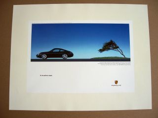 Porsche Official Factory Issued 996 911 Carrera 4 Coupe Poster 1999 - 2004 Usa