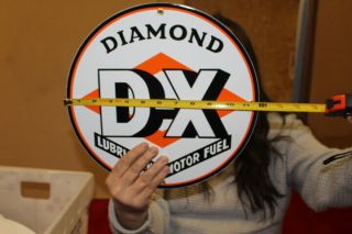 Diamond D - X Motor Fuel Gasoline Gas Station Porcelain Metal Sign 3